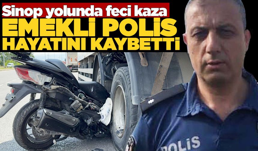 Motosiklet kamyonun tekerleri arasına ok gibi saplandı