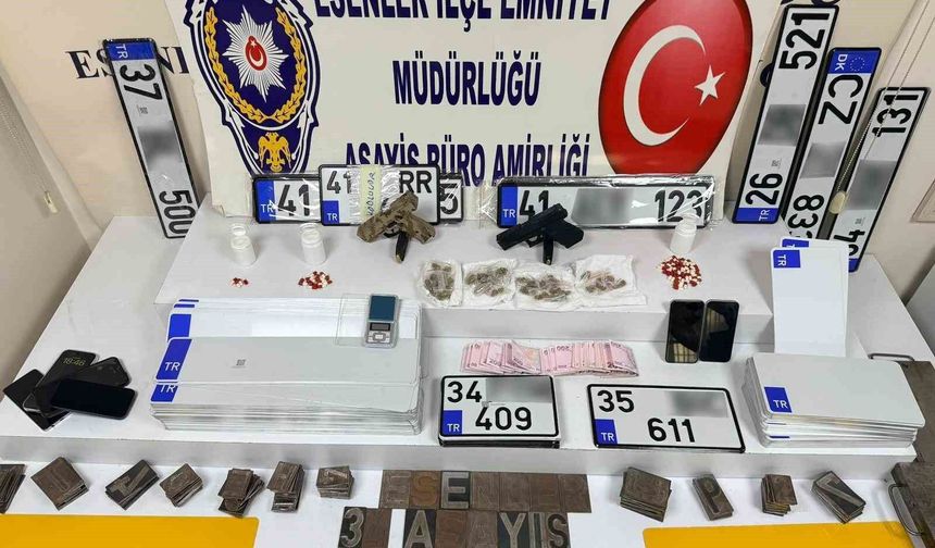 Sahte plaka basılan adrese operasyon!