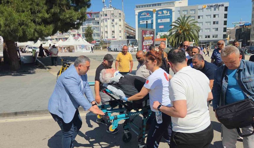 Yaya geçidinden geçen vatandaşa otomobil çarptı