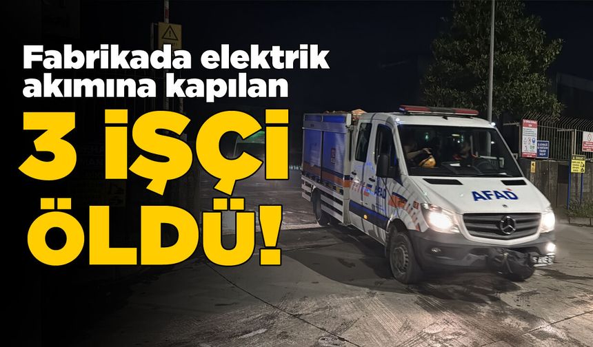 Komşu ilde elektrik akımına kapılan 3 fabrika işçisi öldü
