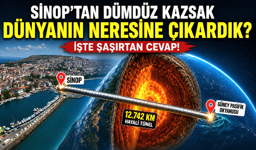 Sinop'tan Dümdüz Kazsak Dünyanın Neresine Çıkardık? İşte Şaşırtan Cevap!
