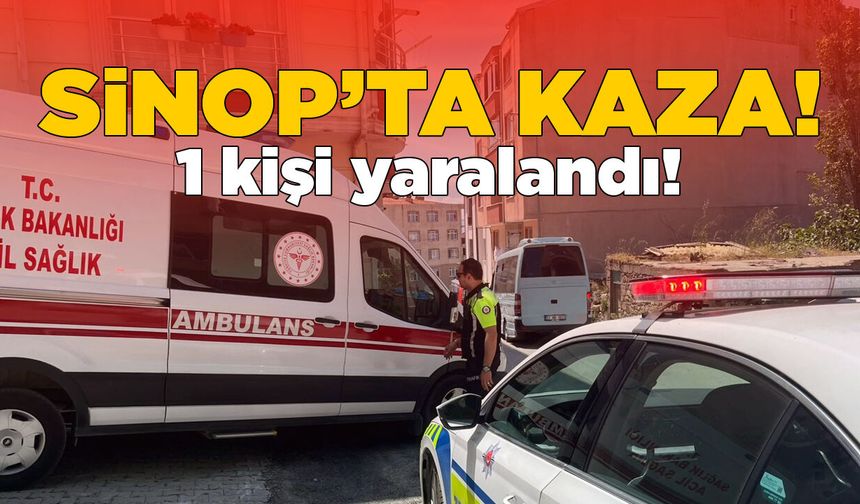 Sinop'ta devrilen motosikletteki kişi yaralandı