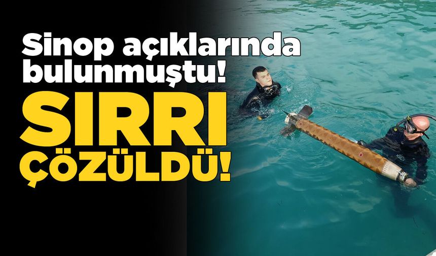 Sinop'ta sahile vuran gizemli mühimmatın sırrı çözüldü: Rus füze motoru çıktı!