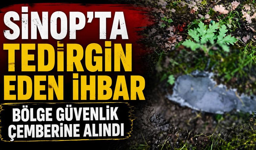 Sinop'ta ormanlık alana belirsiz cisim düştü