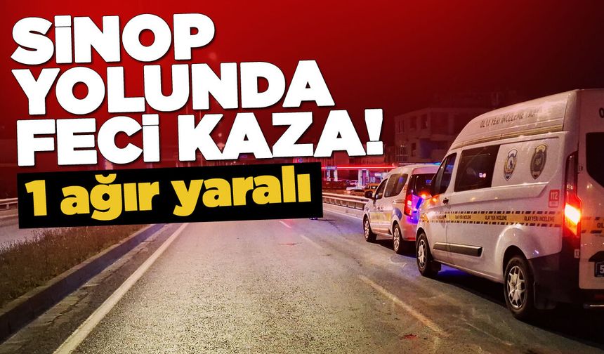 Sinop yolunda otomobilin çarptığı yaya ağır yaralandı