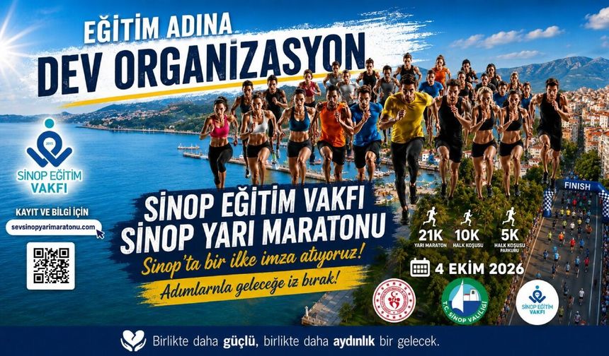 Sinop Yarı Maratonu Eğitim İçin Koşulacak