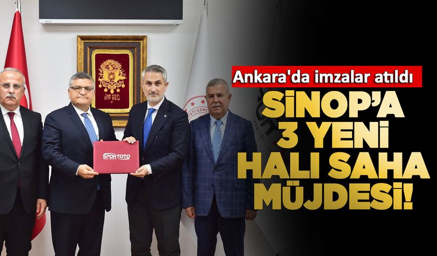 Sinop'a 3 yeni halı saha kazandırılıyor!