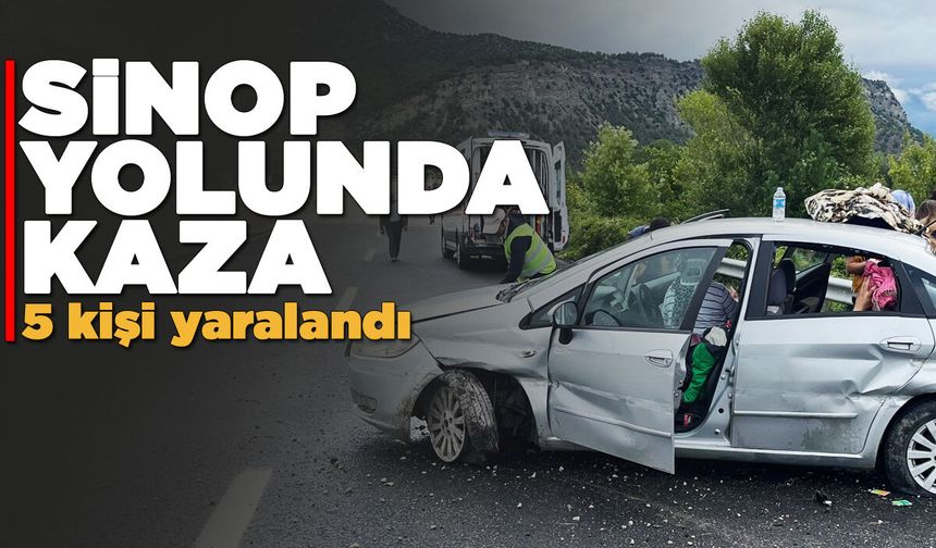 Kontrolden çıkan otomobil bariyere çarptı: 5 yaralı