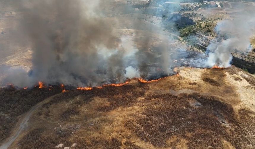 Safranbolu'da anız yangınına hızlı müdahale