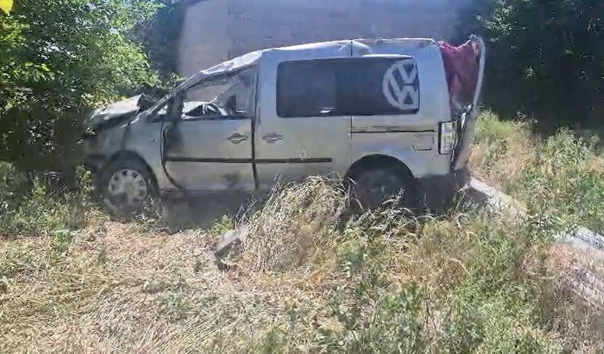 Yoldan çıkan aracın sürücüsü öldü