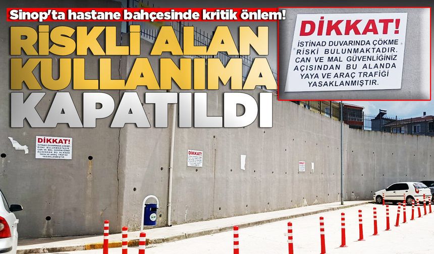 Sinop Atatürk Devlet Hastanesi'nde çökme riski!
