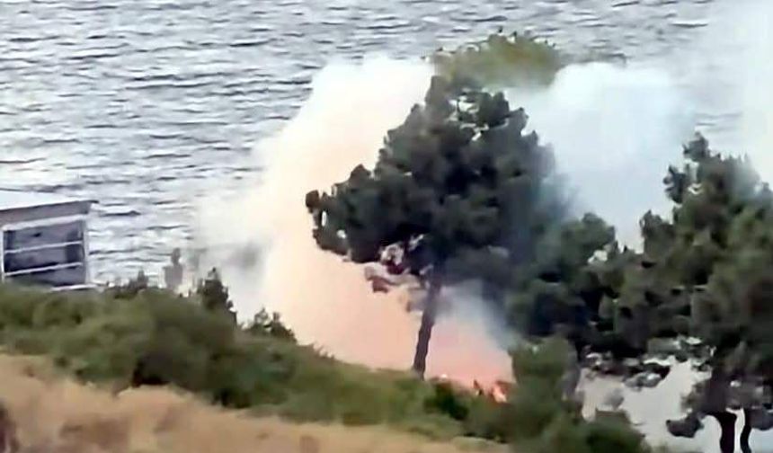 Sinop Karakum yolunda yangın!