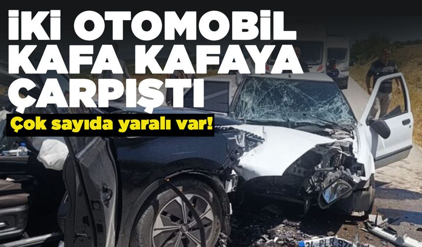 İki otomobil kafa kafaya çarpıştı: 6 yaralı var!