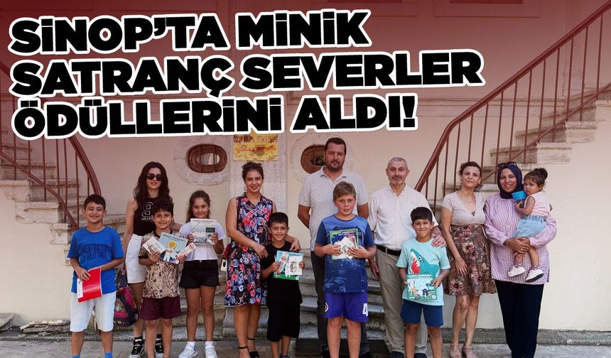 Sinop'ta minik satranç severler ödüllerini aldı