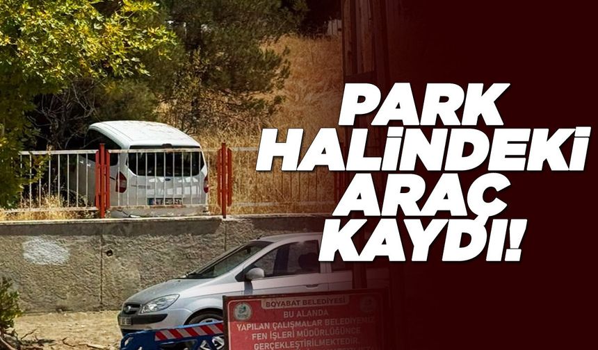 Otomobil demir korkulukların bulunduğu alana düştü