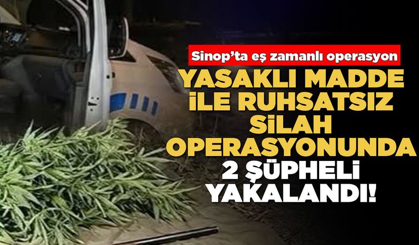 Yasaklı madde ve ruhsatsız silah operasyonu: 2 gözaltı!