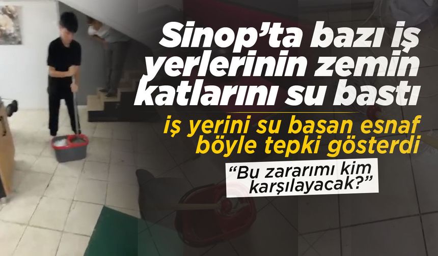 Sinop’ta birçok ev ve iş yerini su bastı!