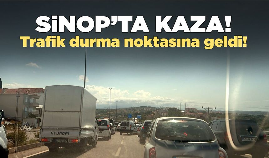 Sinop'ta hastane kavşağında kaza