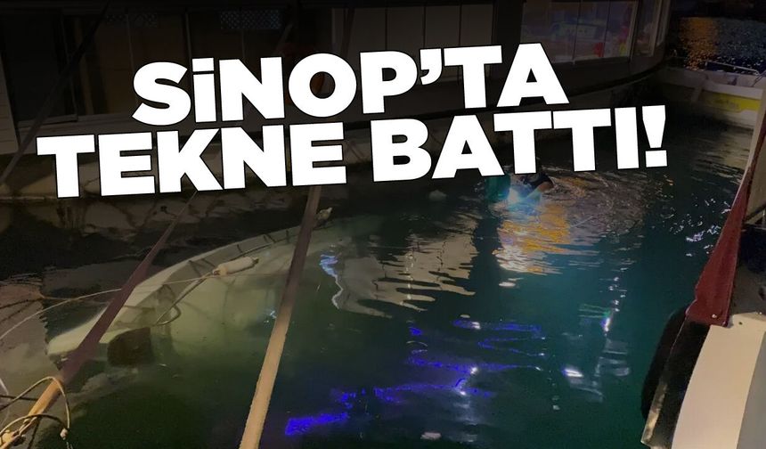 Sinop'ta tekne battı, ekipler teyakkuza geçti