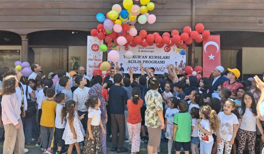 Sinop'ta Yaz Kur'an Kursları dualarla açıldı