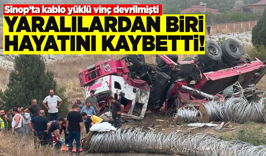 Kablo yüklü vinç devrilmişti: Acı haber geldi!