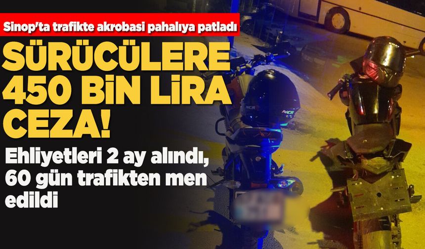 Sinop'ta trafikte akrobasi pahalıya patladı