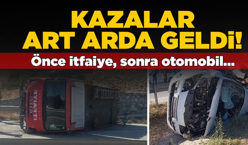 Aynı noktada art arda iki kaza: Yaralılar var