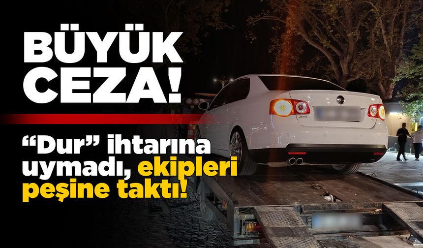 Sinop’ta polisten kaçan sürücüye büyük ceza!