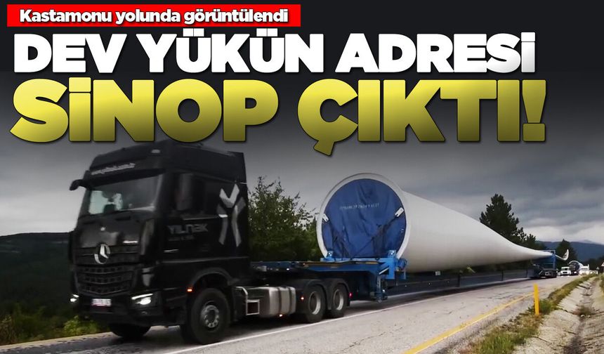 Kastamonu yolunda görüntülendi: Dev yükün adresi Sinop çıktı!