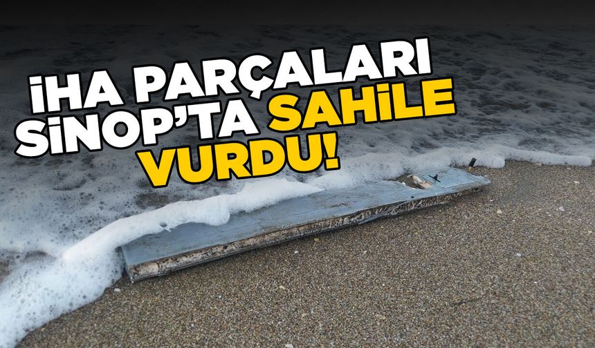 Sinop'ta İHA parçaları sahile vurdu