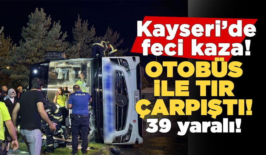 Yakıt tankeri taşıyan tır ile otobüs çarpıştı