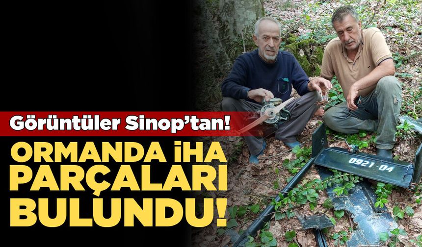 Ormanlık alanda İHA parçaları bulundu