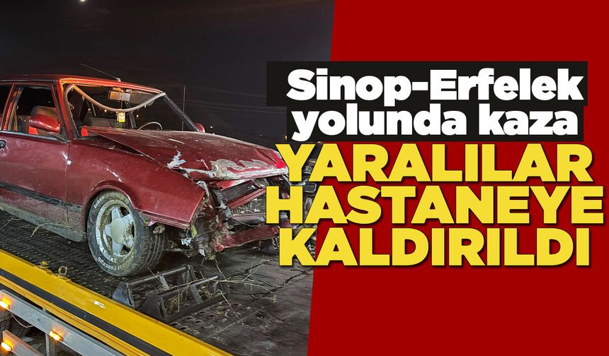 Sinop-Erfelek yolunda kaza: 2 yaralı var!