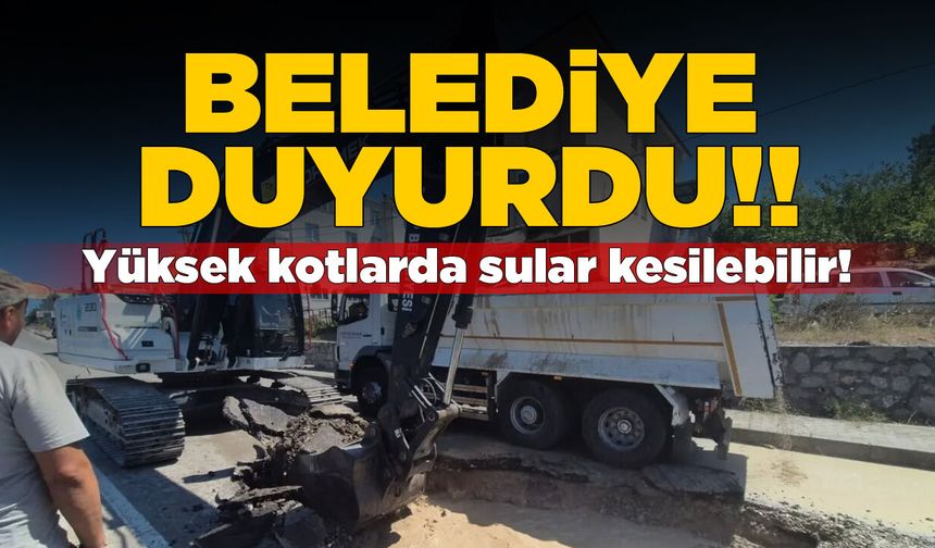 Sinop’ta üst kotlarda su kesintisi yaşanabilir