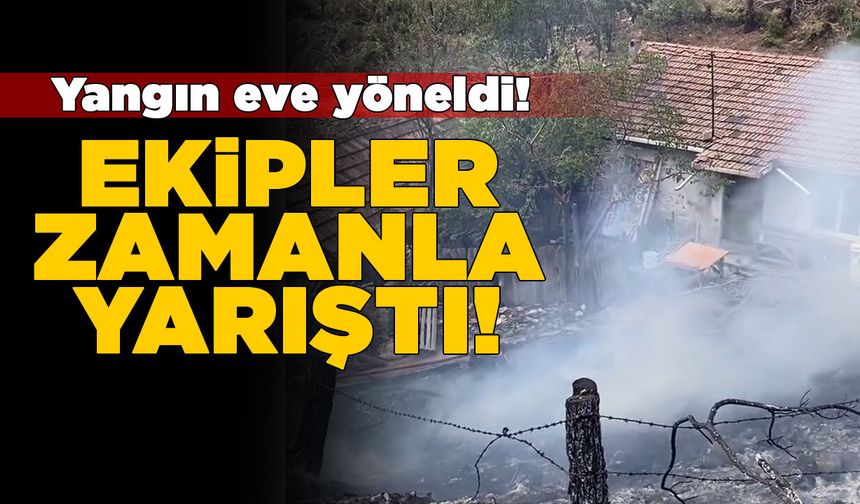 Alevlerin eve sıçramaması için ekipler teyekkuza geçti