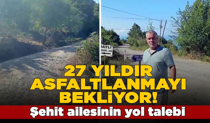 Sinoplu şehit ailesinin 27 yıllık yol talebi!