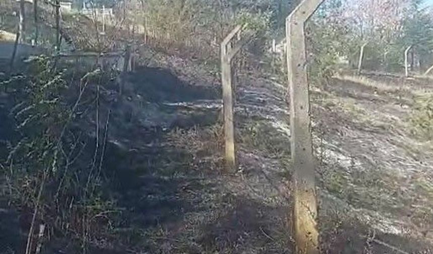 Yangın mezarlara zarar verdi