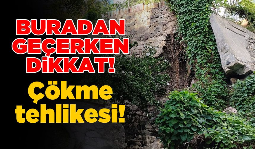 Buradan geçerken dikkat! Sinop’ta çökme tehlikesi