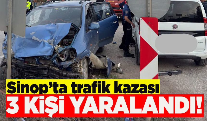 Araçların çarpıştığı kazada 3 kişi yaralandı