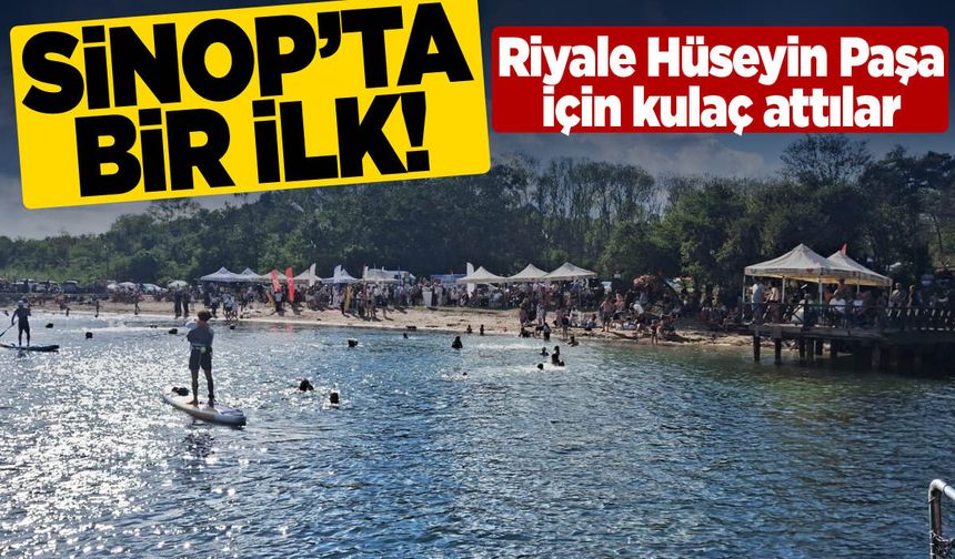 Sinop’ta bir ilk! Riyale Hüseyin Paşa için kulaç attılar