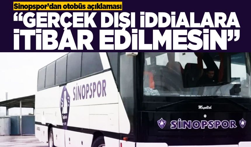 Sinopspor'dan belediyeye hibe edilen otobüs ile ilgili açıklama