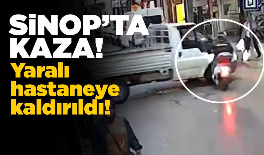 Sinop'taki kazada motosiklet sürücüsü yaralandı
