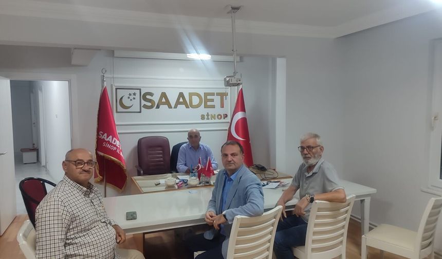 Saadet Partisi Sinop yönetimi haftalık toplantısını gerçekleştirdi