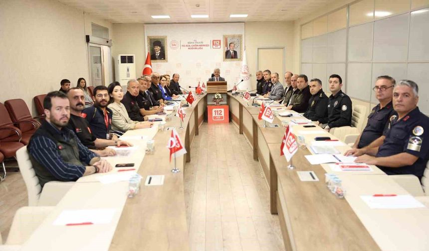 Düzce'de acil çağrı hizmetleri değerlendirildi
