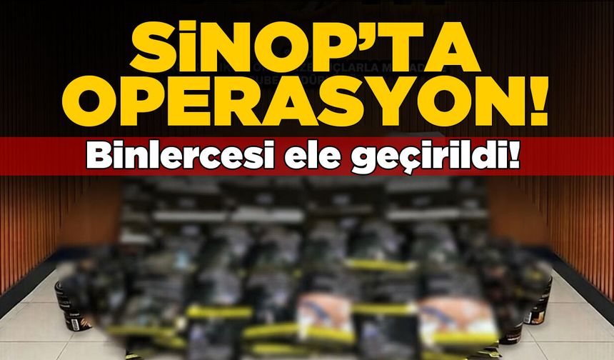 Sinop’ta operasyon: Binlercesi ele geçirildi