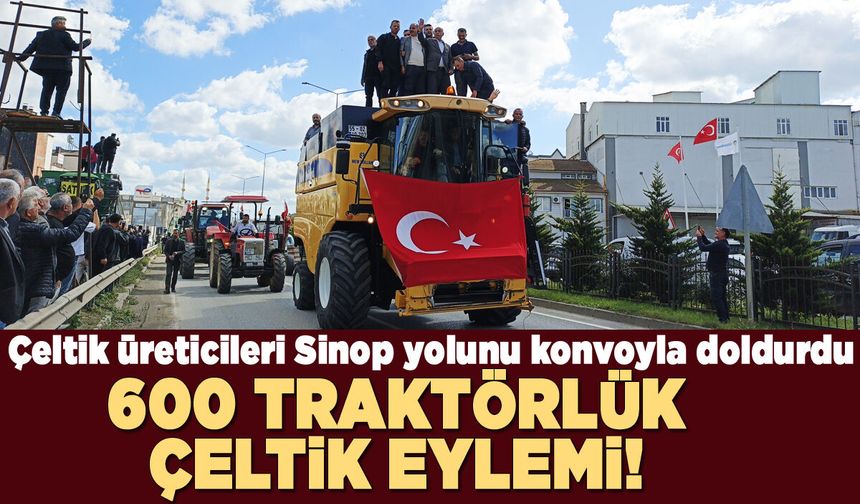 Çeltik üreticilerinden 600 traktörlü konvoy