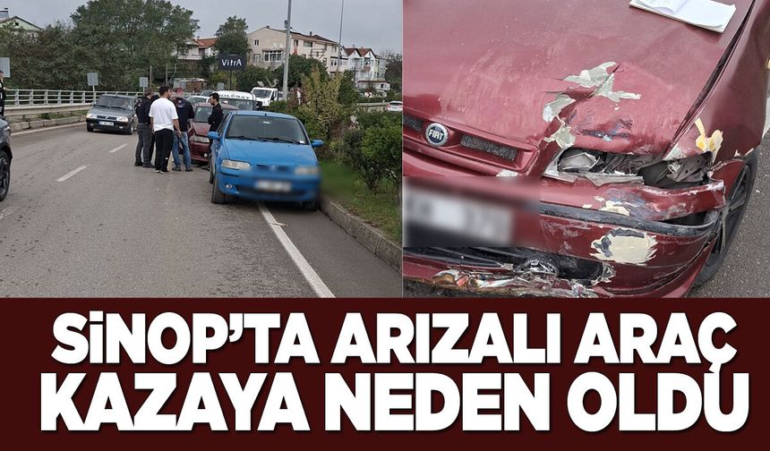 Sinop’ta arızalı araç kazaya neden oldu: 1 yaralı!