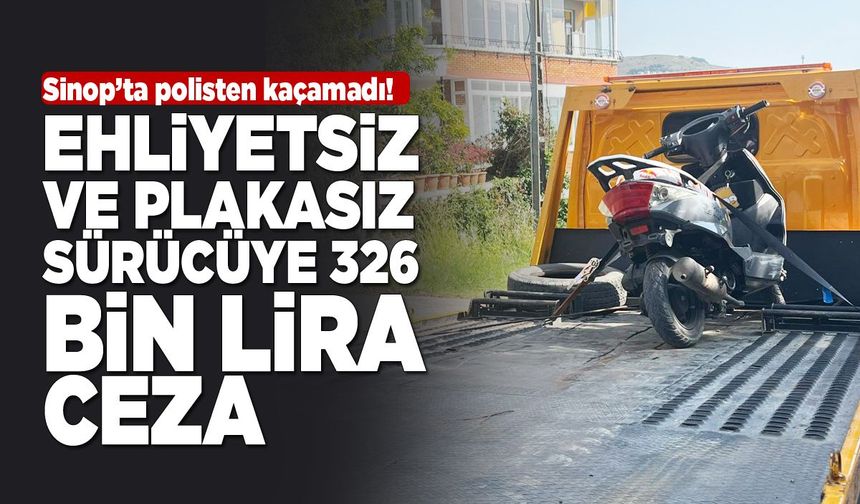 Sinop’ta kuralları ihlal eden sürücüye ceza uygulandı