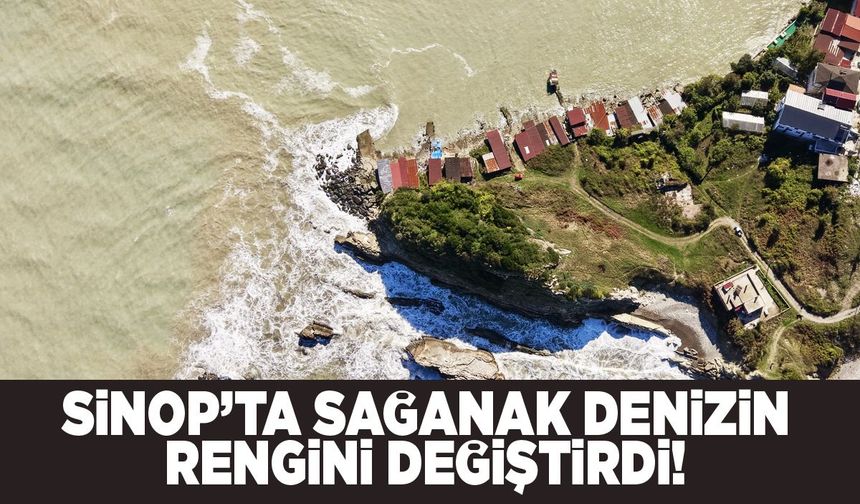 Sağanak sonrası denizin rengi kahverengiye dönüştü
