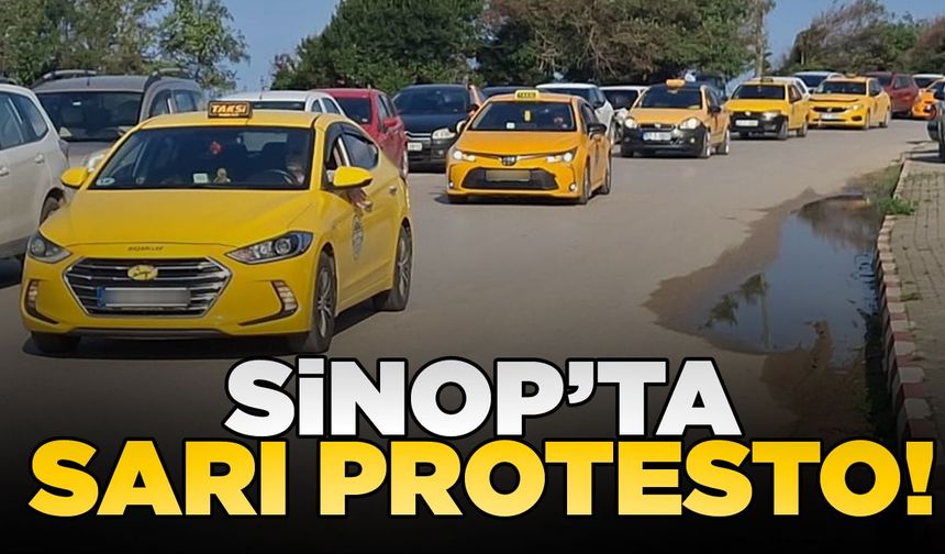 Sinop’ta taksicilerden sessiz “sarı protesto”